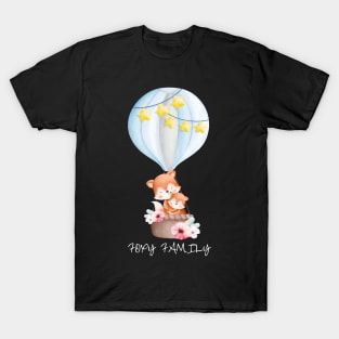 cute baby and mommy fox T-Shirt